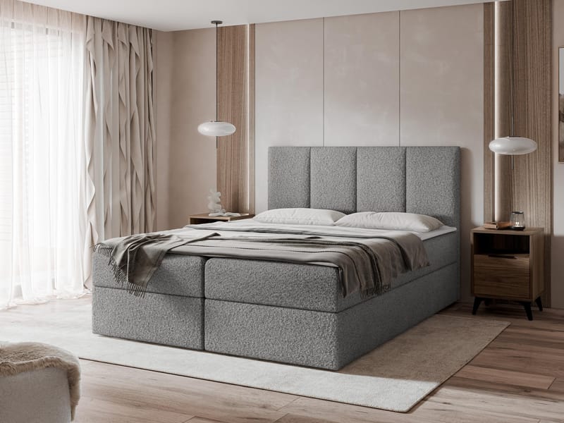 Laggano Sängpaket Kontinentalsäng 140x200 cm - mörkgrå - Möbler - Sovrum - Sängar - Komplett Sängpaket