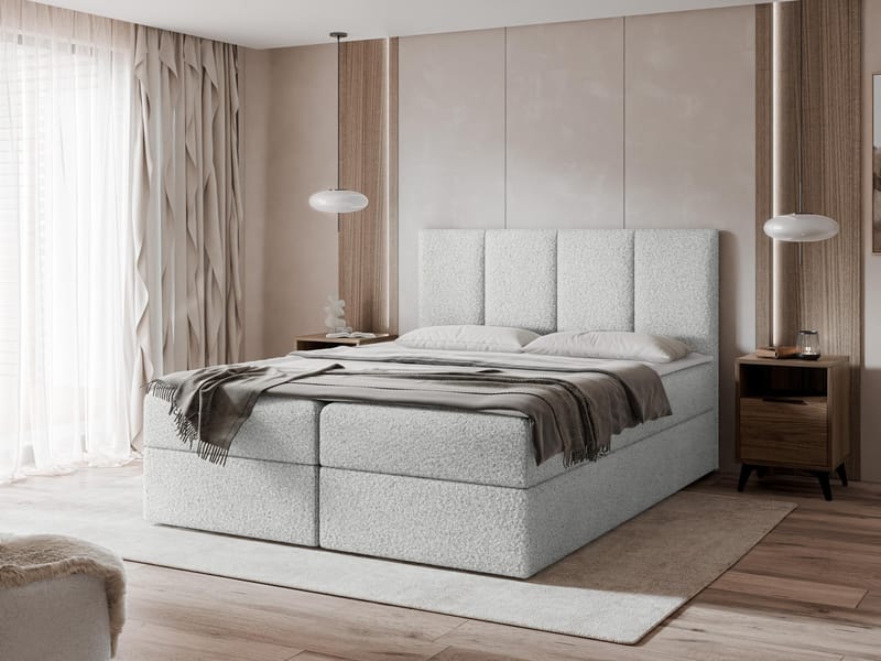 Laggano Sängpaket Kontinentalsäng 160x200 cm - grå - Möbler - Sovrum - Sängar - Komplett Sängpaket
