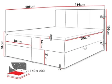 Laggano Sängpaket Kontinentalsäng 160x200 cm - ljusbeige - Möbler - Sovrum - Sängar - Komplett Sängpaket