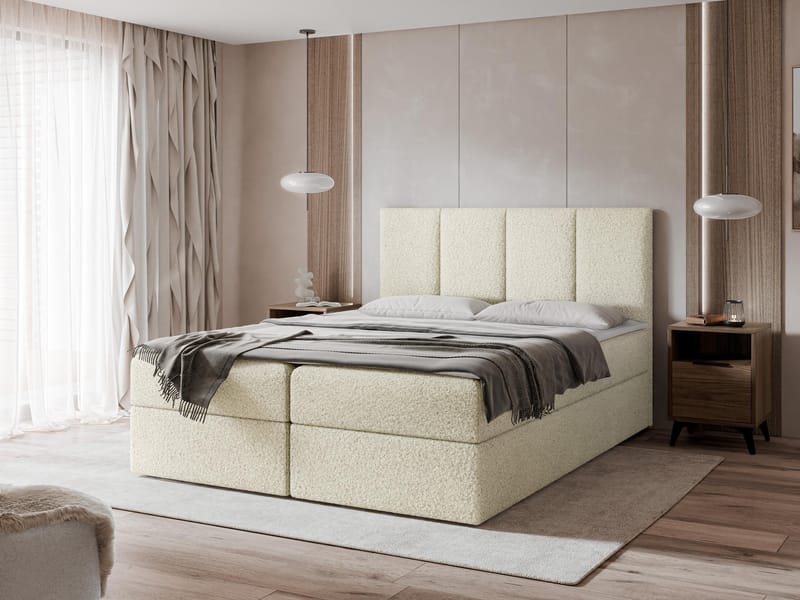 Laggano Sängpaket Kontinentalsäng 180x200 cm - beige - Möbler - Sovrum - Sängar - Komplett Sängpaket
