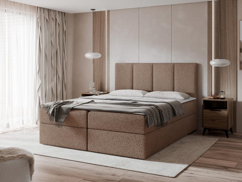 Laggano Sängpaket Kontinentalsäng 180x200 cm - brun - Möbler - Sovrum - Sängar - Komplett Sängpaket