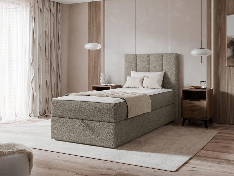 Laggano Sängpaket Kontinentalsäng 90x200 cm - grå - Möbler - Sovrum - Sängar - Komplett Sängpaket