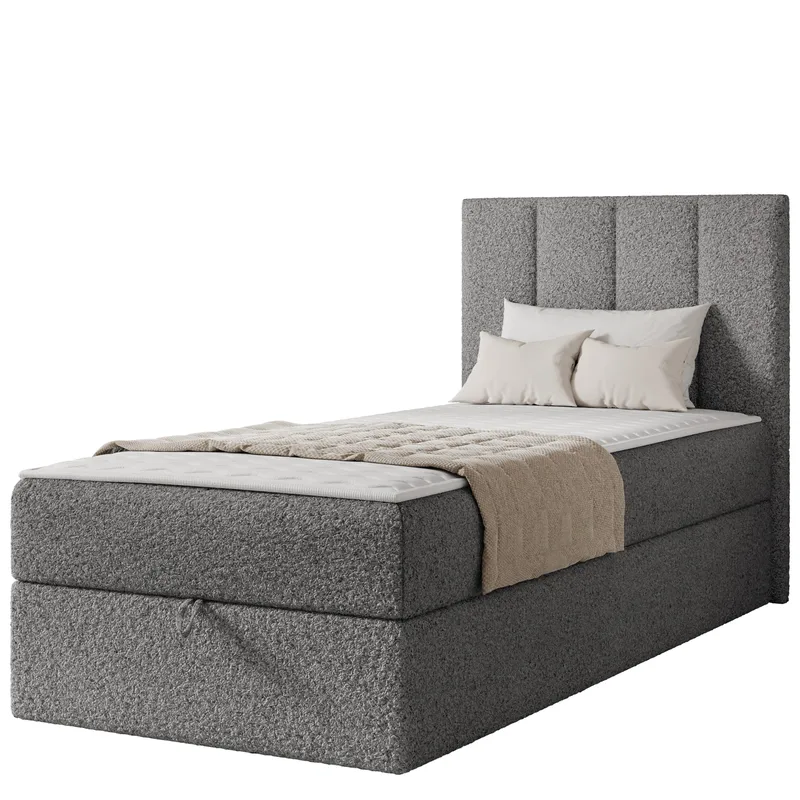 Laggano Sängpaket Kontinentalsäng 90x200 cm, mörkgrå