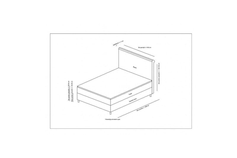 Lamoon Komplett Sängpaket 120x200 cm - Antracit - Möbler - Sovrum - Sängar - Komplett Sängpaket