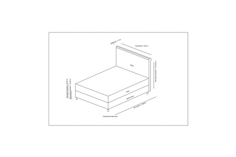 Lamoon Komplett Sängpaket 160x200 cm - Antracit - Möbler - Sovrum - Sängar - Komplett Sängpaket
