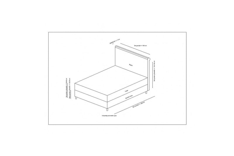 Lamoon Komplett Sängpaket 160x200 cm - Rodnadsrosa - Möbler - Sovrum - Sängar - Komplett Sängpaket