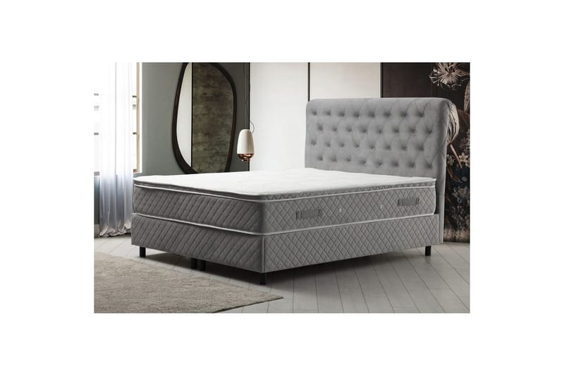 Lamoon Sängpaket Ramsäng 160x200 cm - Grå - Möbler - Sovrum - Sängar - Komplett Sängpaket