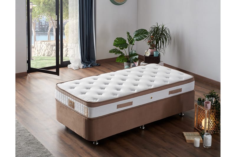 Latrona Kontinentalsäng 90x200 cm - Ljusbrun - Möbler - Sovrum - Sängar - Kontinentalsängar