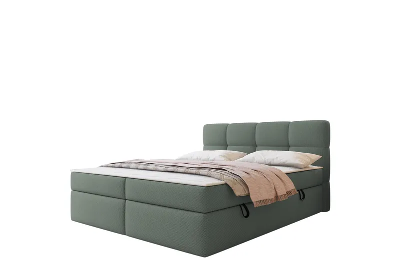 Leckersbo Komplett Sängpaket Kontinentalsäng med förvaring 160x200 cm - Grön - Möbler - Sovrum - Sängar - Komplett Sängpaket
