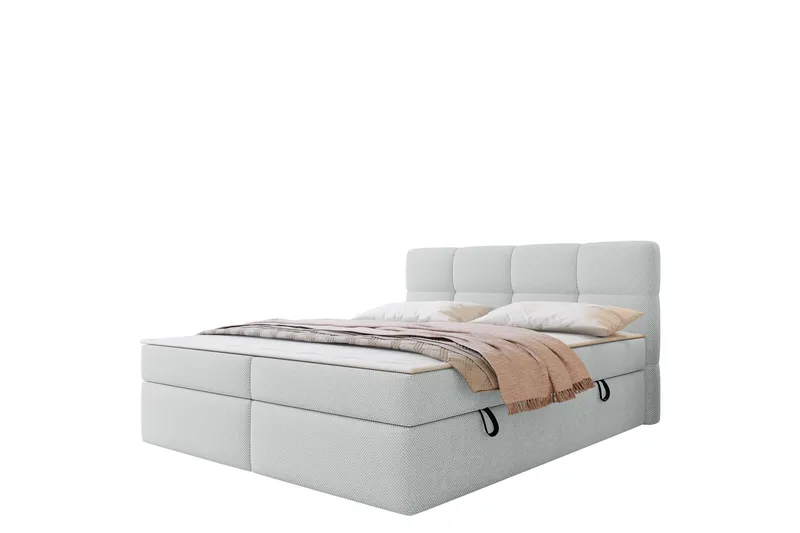 Leckersbo Komplett Sängpaket Kontinentalsäng med förvaring 180x200 cm - Ljusgrå - Möbler - Sovrum - Sängar - Komplett Sängpaket