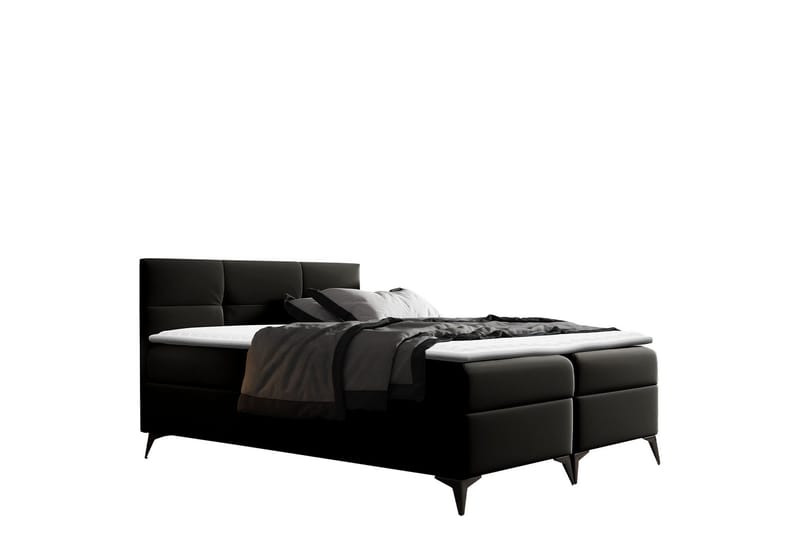 Leckersbo Komplett Sängpaket Kontinentalsäng med förvaring 200x200 cm - Svart - Möbler - Sovrum - Sängar - Komplett Sängpaket