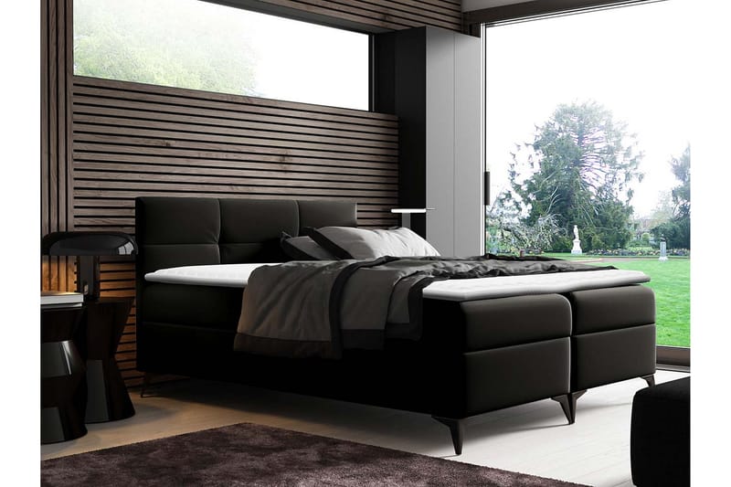 Leckersbo Sängpaket Kontinentalsäng 140x200 cm - Svart - Möbler - Sovrum - Sängar - Komplett Sängpaket