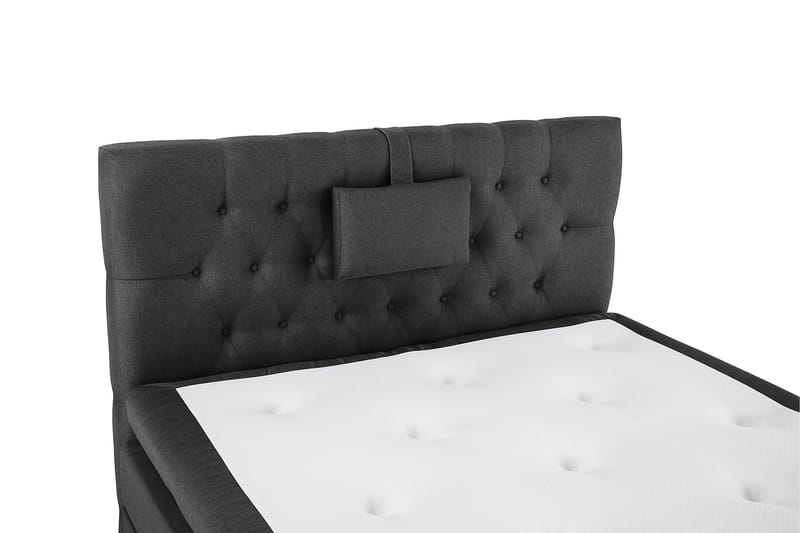 Lucky Komplett Sängpaket 120x200 Latex Diamant Sänggavel - Nackkudde Liten Svart/Grå - Möbler - Sovrum - Sängar - Komplett Sängpaket