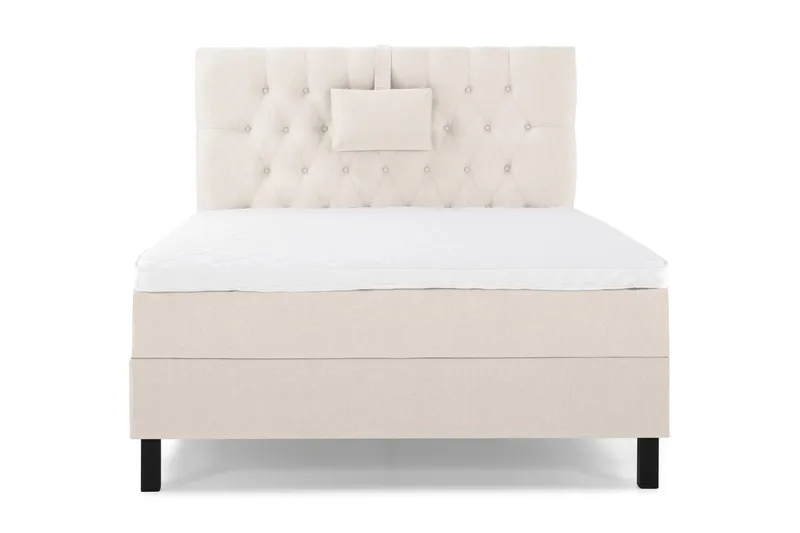 Lucky Komplett Sängpaket 120x200 Skum Diamant Sänggavel - Nackkudde Liten Beige - Möbler - Sovrum - Sängar - Komplett Sängpaket