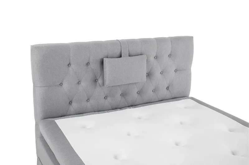 Lucky Komplett Sängpaket 120x200 Polyeter Diamant Sänggavel - Nackkudde Liten Mellangrå - Möbler - Sovrum - Sängar - Komplett Sängpaket