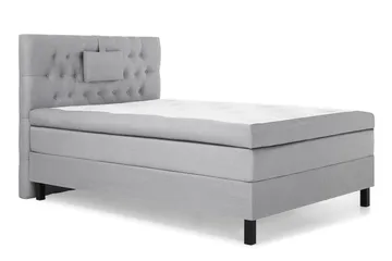 Lucky Komplett Sängpaket 120x200 Polyeter Diamant Sänggavel - Nackkudde Liten Mellangrå - Möbler - Sovrum - Sängar - Komplett Sängpaket