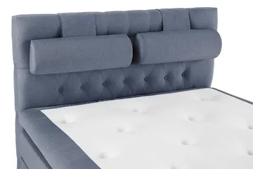 Lucky Komplett Sängpaket 140x200 Latex Diamant Sänggavel - Nackkudde Stor Mörkblå - Möbler - Sovrum - Sängar - Kontinentalsängar