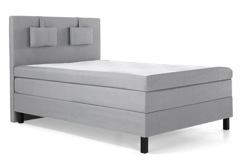 Lucky Komplett Sängpaket 140x200 Latex Slät Sänggavel - Nackkudde Liten Mellangrå - Möbler - Sovrum - Sängar - Komplett Sängpaket