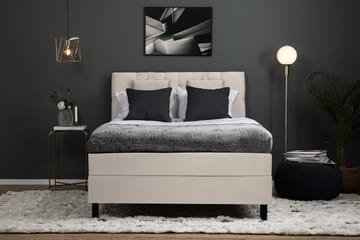 Lucky Komplett Sängpaket 140x200 Memory Diamant Sänggavel - Nackkudde Liten Beige - Möbler - Sovrum - Sängar - Komplett Sängpaket