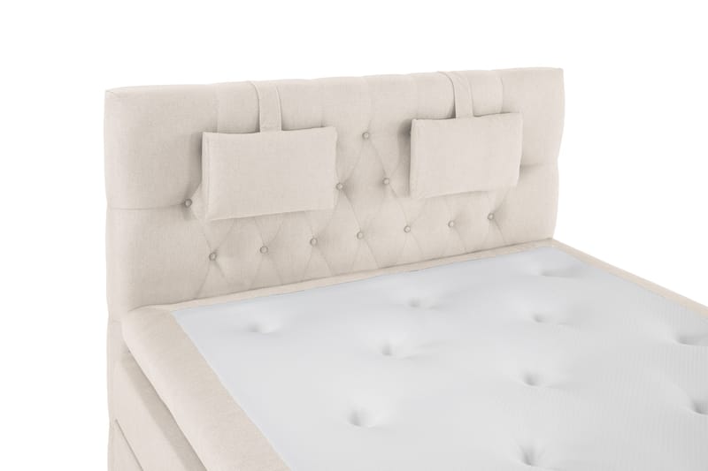 Lucky Komplett Sängpaket 140x200 Memory Diamant Sänggavel - Nackkudde Liten Beige - Möbler - Sovrum - Sängar - Komplett Sängpaket