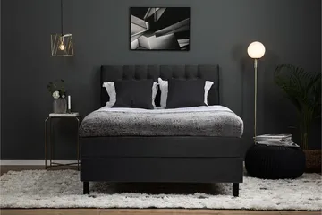 Lucky Komplett Sängpaket 140x200 Polyeter Diamant - Svart / Grå - Möbler - Sovrum - Sängar - Komplett Sängpaket