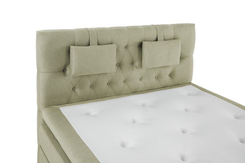 Lucky Komplett Sängpaket 140x200 Polyeter Diamant Sänggavel - Nackkudde Liten Grön - Möbler - Sovrum - Sängar - Kontinentalsängar