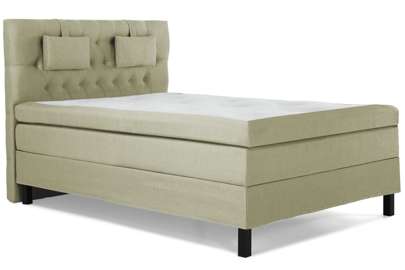 Lucky Komplett Sängpaket 140x200 Polyeter Diamant Sänggavel - Nackkudde Liten Grön - Möbler - Sovrum - Sängar - Kontinentalsängar