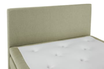 Lucky Komplett Sängpaket 140x200 Polyeter Slät Sänggavel - Grön - Möbler - Sovrum - Sängar - Kontinentalsängar