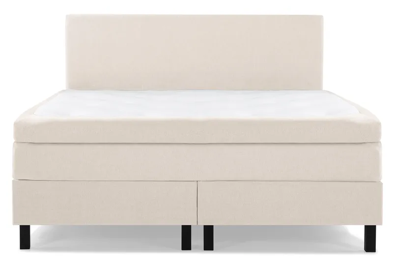 Lucky Komplett Sängpaket 150x200 Polyeter Slät Sänggavel - Beige - Möbler - Sovrum - Sängar - Kontinentalsängar