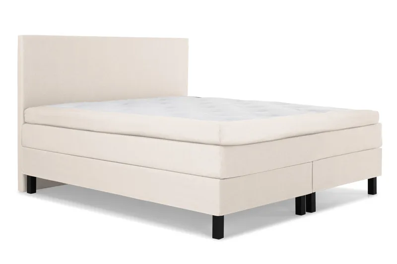 Lucky Komplett Sängpaket 150x200 Polyeter Slät Sänggavel - Beige - Möbler - Sovrum - Sängar - Kontinentalsängar