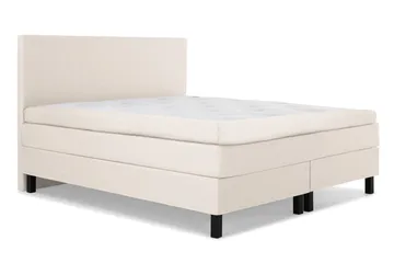 Lucky Komplett Sängpaket 160x200 Latex Slät Sänggavel - Beige - Möbler - Sovrum - Sängar - Kontinentalsängar