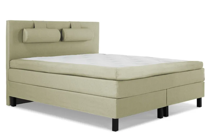 Lucky Komplett Sängpaket 160x200 Latex Slät Sänggavel - Nackkudde Stor Grön - Möbler - Sovrum - Sängar - Kontinentalsängar
