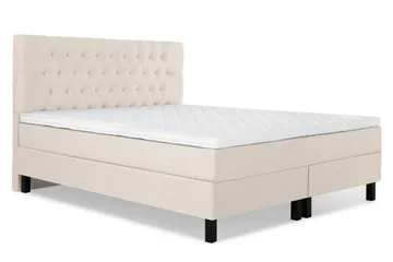 Lucky Komplett Sängpaket 160x200 Skum Diamant Sänggavel - Beige - Möbler - Sovrum - Sängar - Komplett Sängpaket