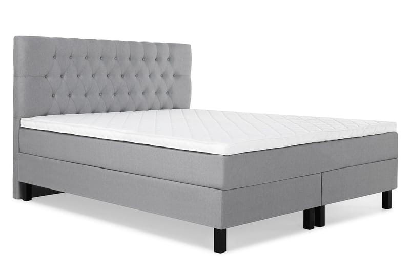 Lucky Komplett Sängpaket 160x200 Skum Diamant Sänggavel - Mellangrå - Möbler - Sovrum - Sängar - Komplett Sängpaket