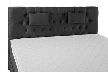 Lucky Komplett Sängpaket 160x200 Skum Diamant Sänggavel - Nackkudde Liten Svart/Grå - Möbler - Sovrum - Sängar - Komplett Sängpaket