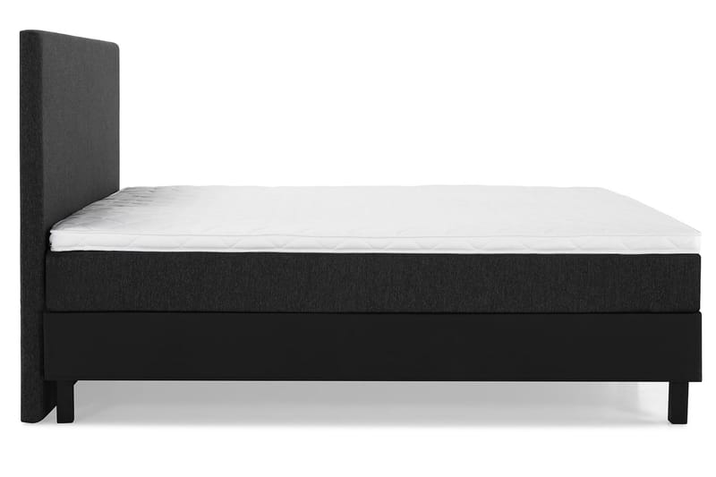 Lucky Komplett Sängpaket 160x200 Skum Slät - Svart/Grå/PU - Möbler - Sovrum - Sängar - Kontinentalsängar