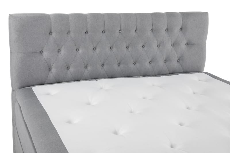 Lucky Komplett Sängpaket 160x200 Polyeter Diamant Sänggavel - Grå - Möbler - Sovrum - Sängar - Komplett Sängpaket