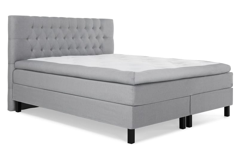 Lucky Komplett Sängpaket 160x200 Polyeter Diamant Sänggavel - Grå - Möbler - Sovrum - Sängar - Komplett Sängpaket