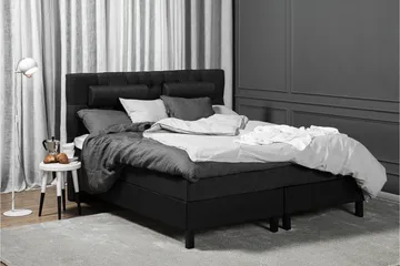 Lucky Komplett Sängpaket 180x200 Latex Diamant - Svart/Grå/PU - Möbler - Sovrum - Sängar - Komplett Sängpaket