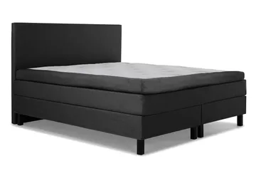 Lucky Komplett Sängpaket 180x200 Latex Slät Sänggavel - Svart/Grå - Möbler - Sovrum - Sängar - Komplett Sängpaket