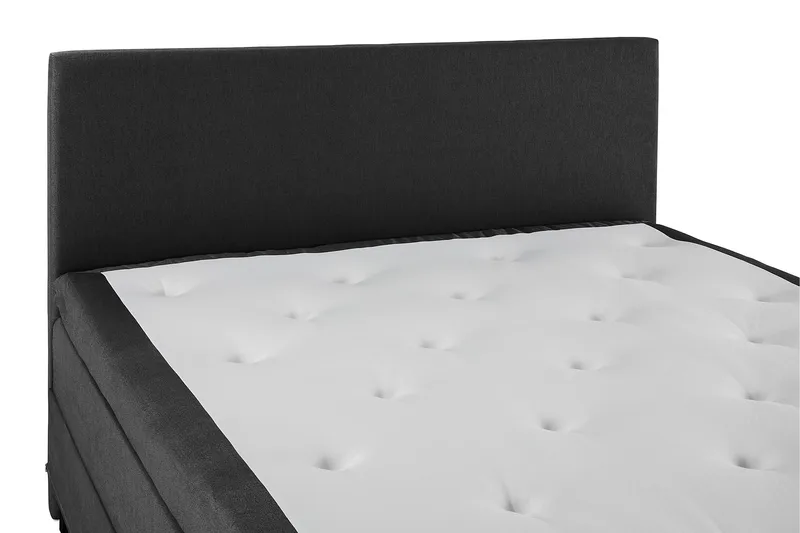 Lucky Komplett Sängpaket 180x200 Latex Slät Sänggavel - Svart/Grå - Möbler - Sovrum - Sängar - Komplett Sängpaket