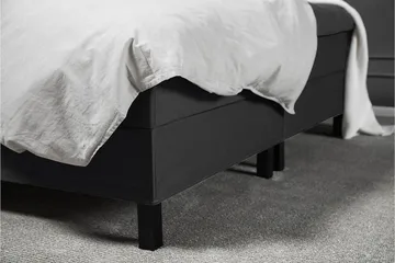Lucky Komplett Sängpaket 180x200 Latex Slät Sänggavel - Svart/Grå - Möbler - Sovrum - Sängar - Komplett Sängpaket