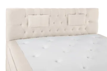 Lucky Komplett Sängpaket 180x200 Memory Slät Sänggavel  B - Beige - Möbler - Sovrum - Sängar - Kontinentalsängar