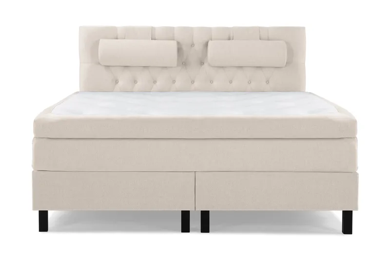Lucky Komplett Sängpaket 180x200 Memory Slät Sänggavel - Beige - Möbler - Sovrum - Sängar - Komplett Sängpaket