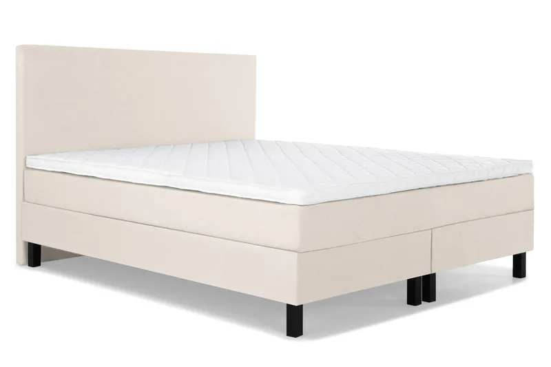 Lucky Komplett Sängpaket 180x200 Skum Slät Sänggavel - Beige - Möbler - Sovrum - Sängar - Komplett Sängpaket