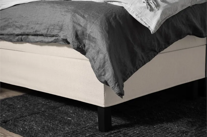 Lucky Komplett Sängpaket 180x200 Skum Slät Sänggavel - Beige - Möbler - Sovrum - Sängar - Komplett Sängpaket