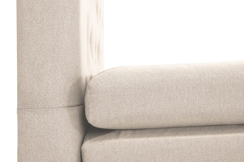 Lucky Komplett Sängpaket 180x200 Polyeter Diamant Sänggavel - Nackkudde Liten Beige - Möbler - Sovrum - Sängar - Komplett Sängpaket