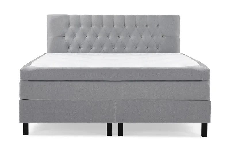 Lucky Komplett Sängpaket 180x200 Polyeter Diamant Sänggavel - Grå - Möbler - Sovrum - Sängar - Kontinentalsängar