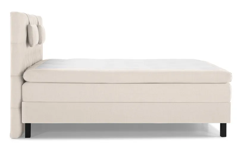 Lucky Komplett Sängpaket 180x200 Polyeter Diamant Sänggavel - Nackkudde Liten Beige - Möbler - Sovrum - Sängar - Komplett Sängpaket