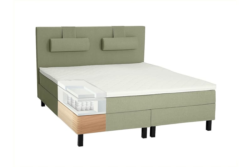 Lucky Kontinentalsäng 120x200Latex  Grön - Grön - Möbler - Sovrum - Sängar - Komplett Sängpaket